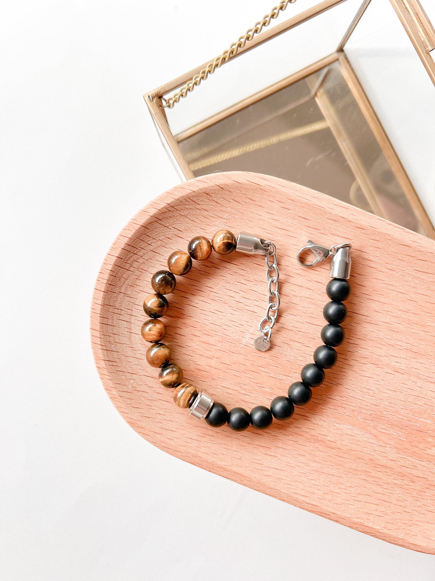Pulseira Olho de Tigre + Ónix