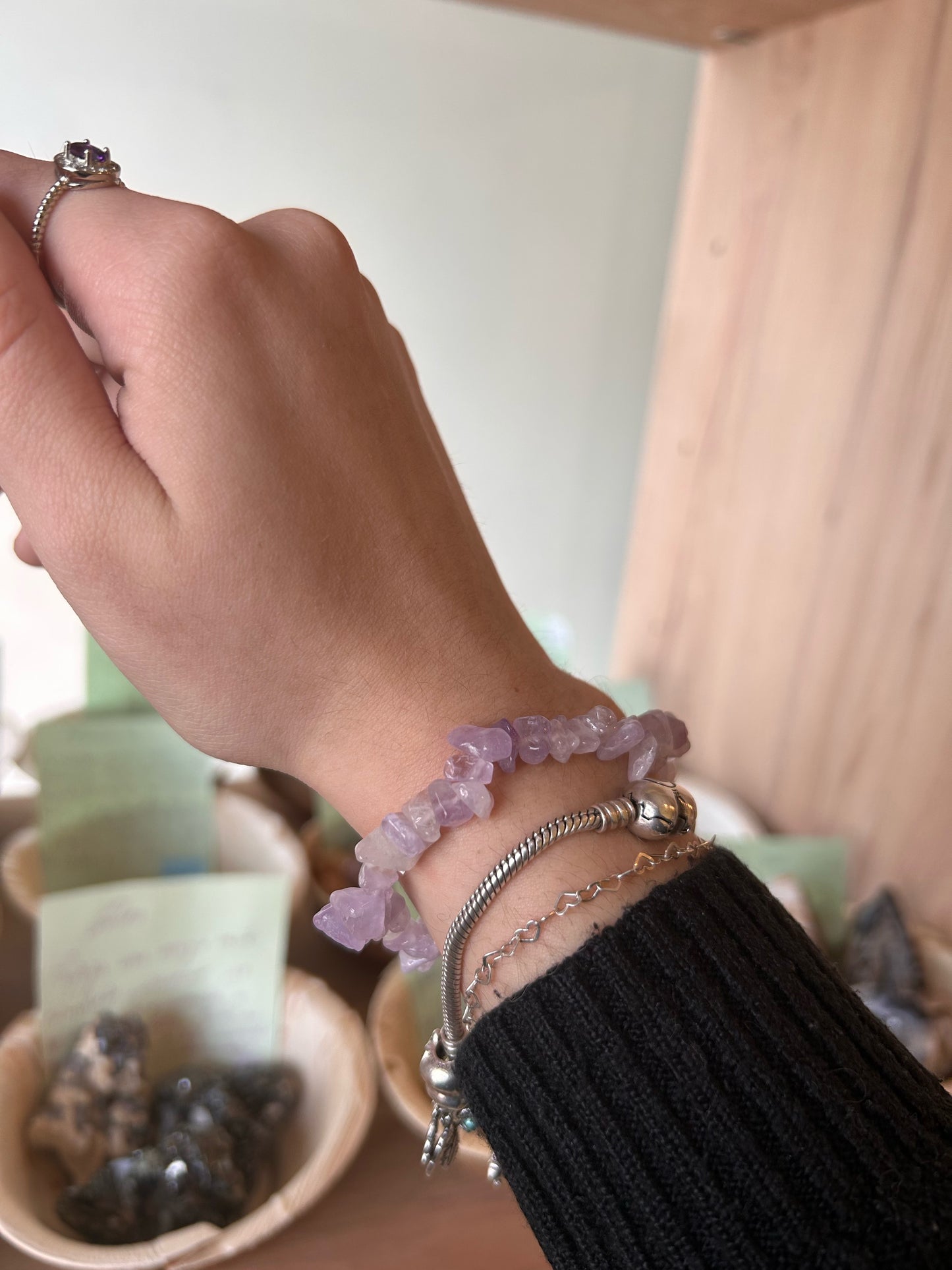 Pulseira Ametista Lavanda Chip