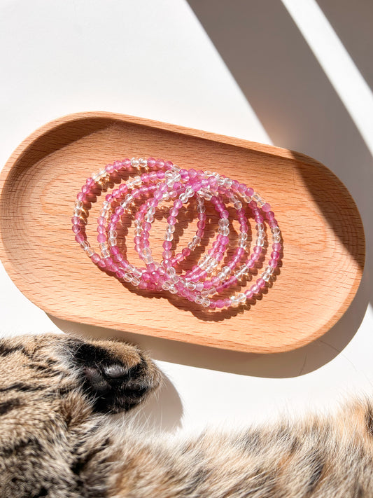 Pulseira Ametista + Quartzo Cristal Facetada