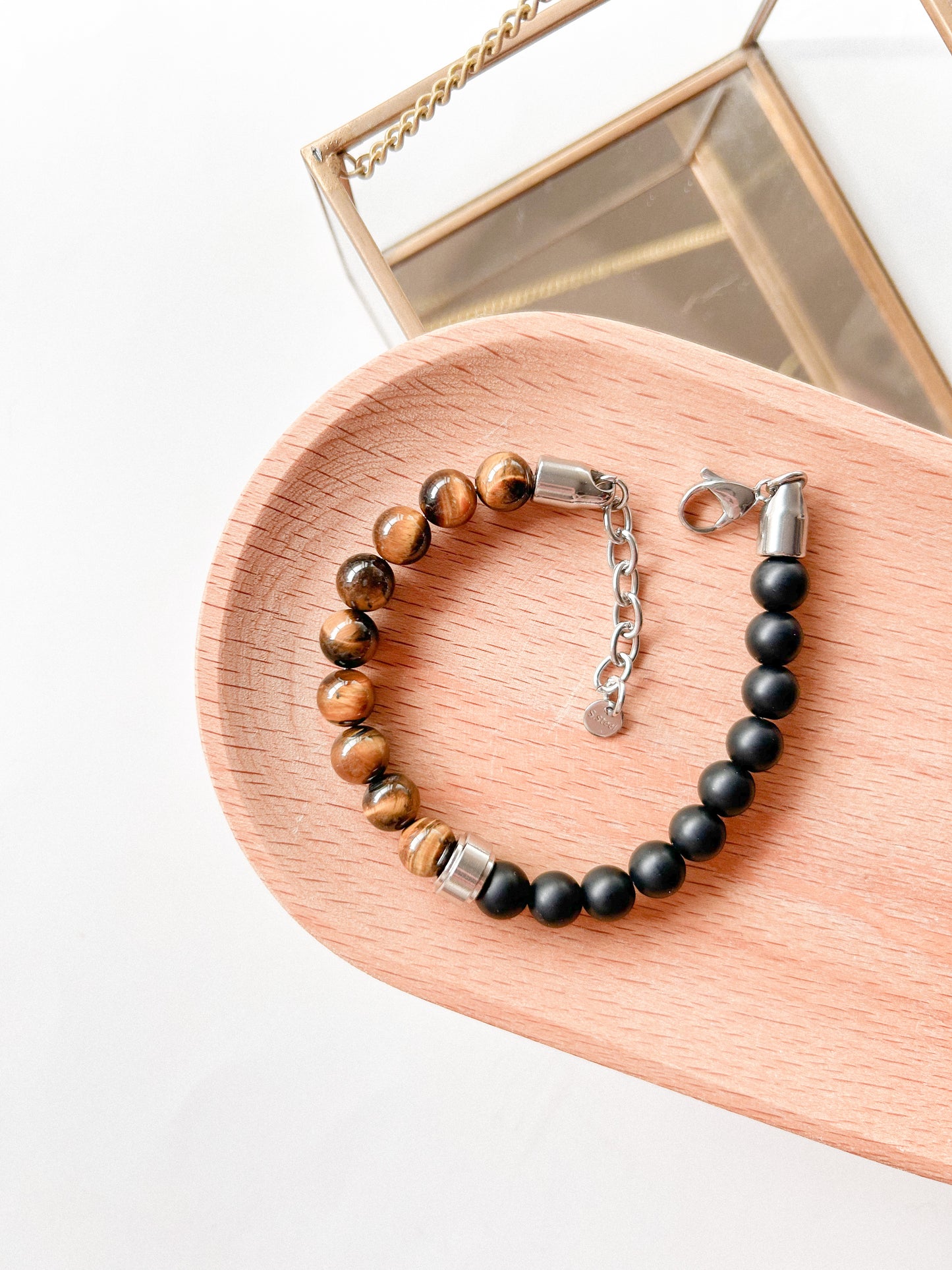 Pulseira Olho de Tigre + Ónix