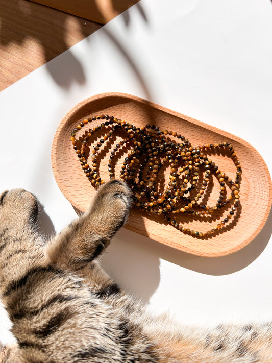 Pulseira Olho de Tigre Facetada