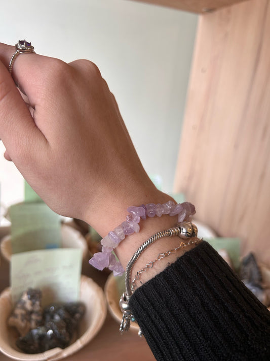 Pulseira Ametista Lavanda Chip