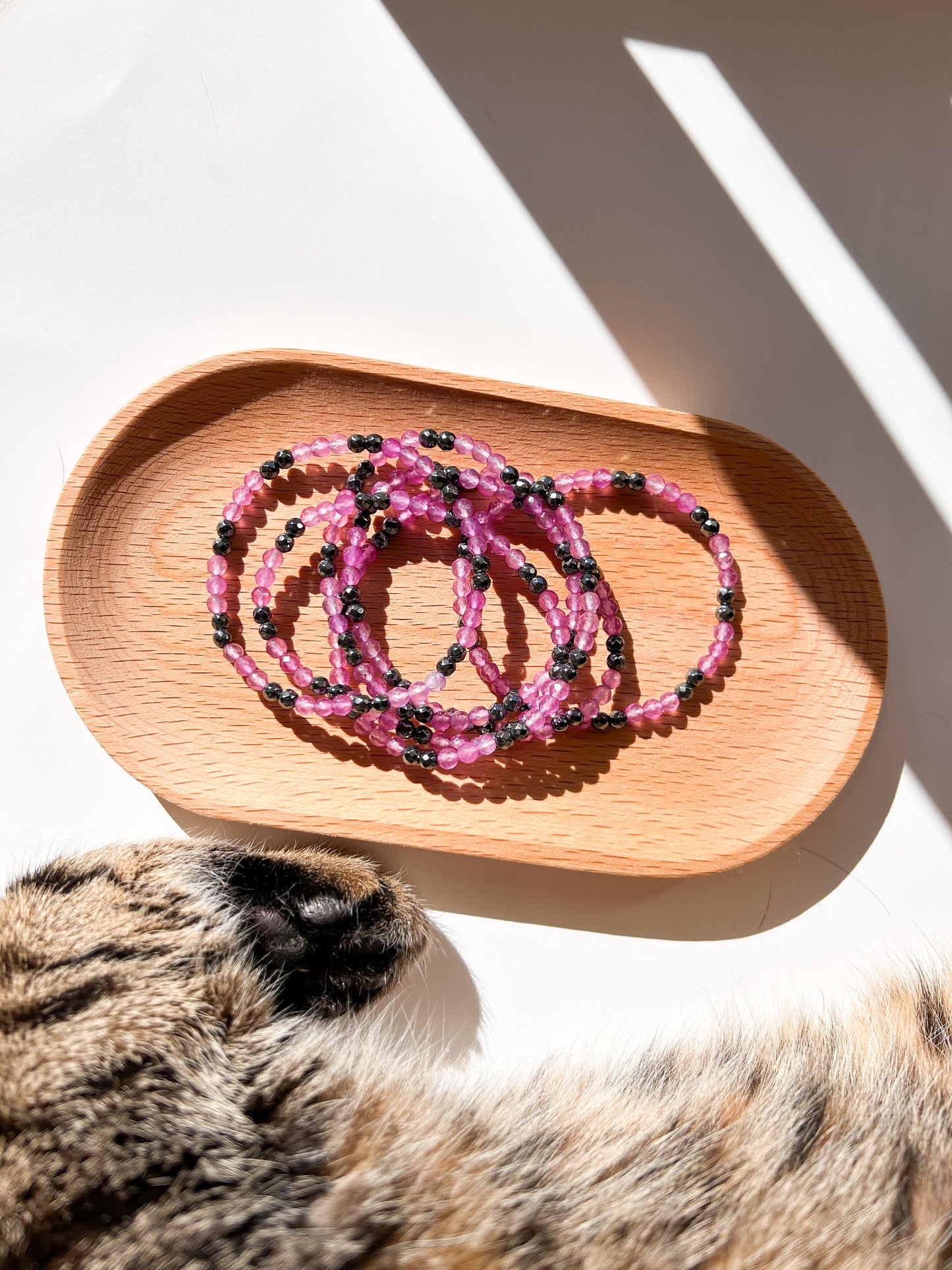 Pulseira Ametista + Hematite Facetada