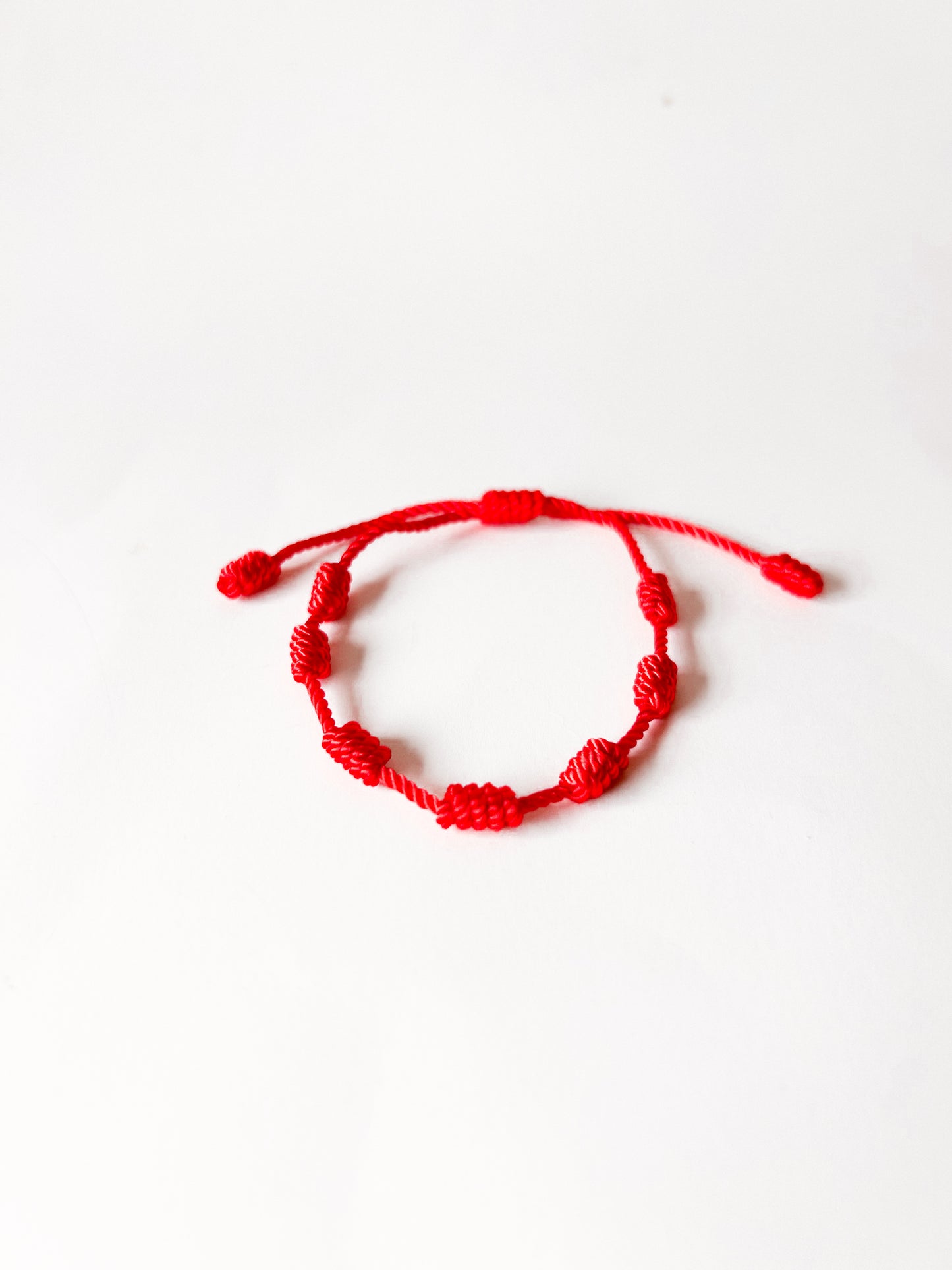 Pulseira 7 Nós Vermelha Simples