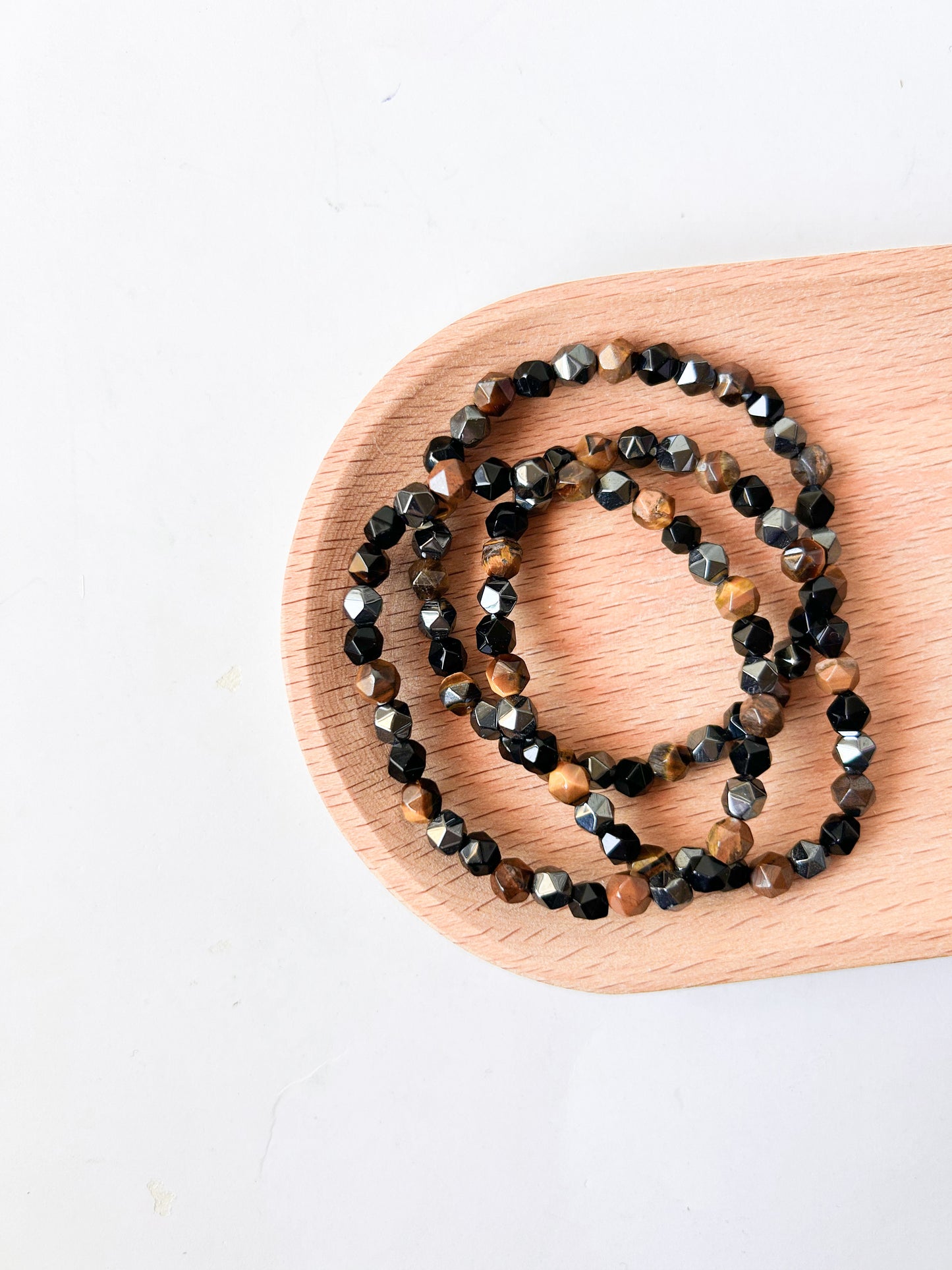 Pulseira Tripla Hexagonal